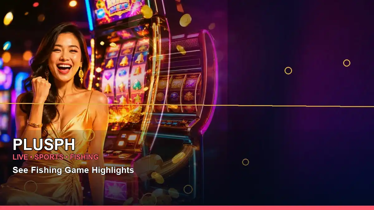 PLUSPH Dragon Fishing 2 information scene with a left-side close-up and luxury slot-game visuals