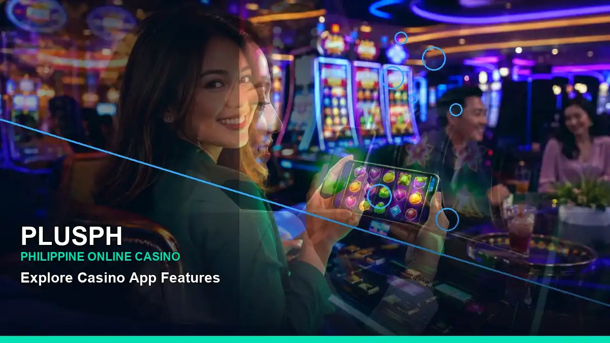 Mobile casino access visual with a left-diagonal composition; check PLUSPH details through a verified brand-controlled source, if available